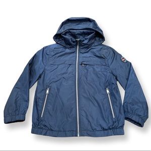 Polo by RL wind breaker/light rain jacket. Boy’s 5. Navy. Hood inside collar.